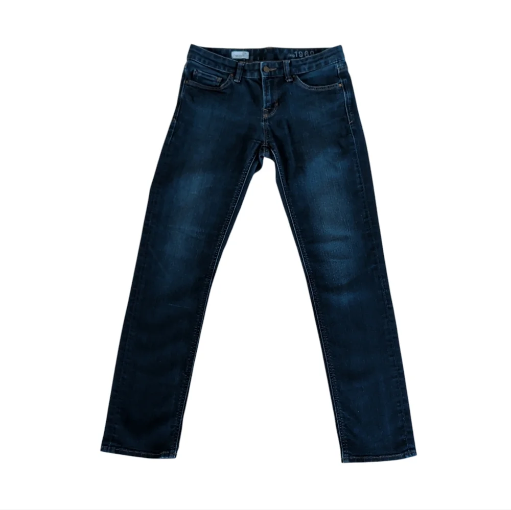 Gap 1969 Real Straight Leg Denim Jeans 28R Dark Wash Blue Pockets - Picture 3 of 16